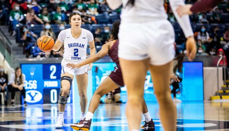 Shaylee Gonzales dribbles up the court during a 55-44 win over Arizona State on Wednesday, Nov. 17, 2021 in Provo. Gonzales had 24 points, five steals and four rebounds to lead the Cougars to a 61-54 upset over No. 17 Florida State on Thursday, Nov. 25, 2021 in St. Petersburg, Florida. 