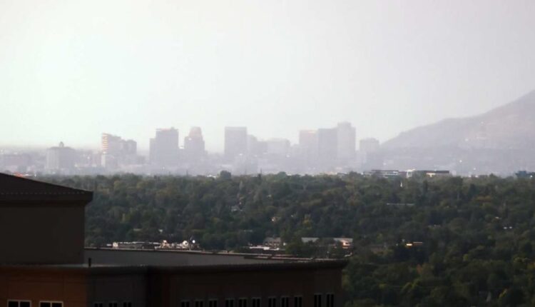 Rain moves across Salt Lake City on Sept. 21. Salt Lake City entered Friday, the last day of the wa...