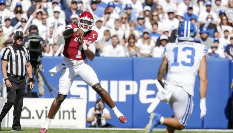  Jefferson throws 5 TDs, leads Arkansas to win over BYU |  Tampa Bay Buccaneers
